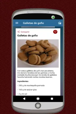 Recetas de Galletas Caseras android App screenshot 3