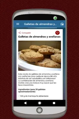 Recetas de Galletas Caseras android App screenshot 4