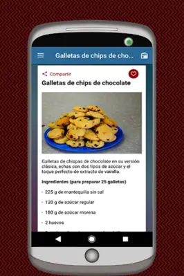 Recetas de Galletas Caseras android App screenshot 5